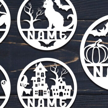 Intra απο ξύλο plywood 3mm-4mm πάχος - Πακέτο Sign Sign για Halloween Δίασταση 15x15 cm INTRAFABR-106073158 - Image 6