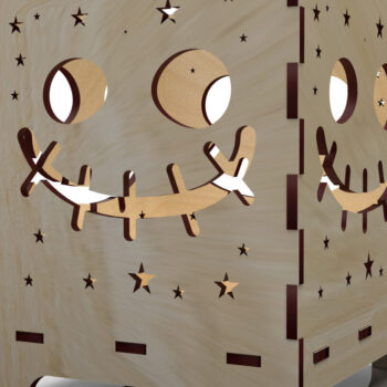 Intra απο ξύλο plywood 3mm-4mm πάχος - Halloween Night Lantern Laser Cut  01 Δίασταση 4x4 cm INTRAFABR-78853887 - Image 2