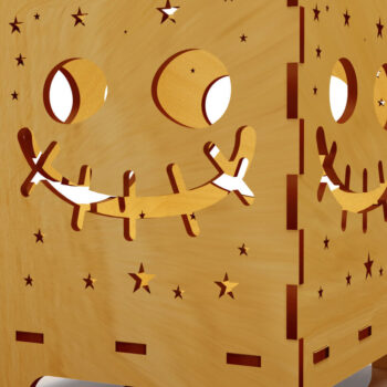 Intra απο ξύλο plywood 3mm-4mm πάχος - Halloween Night Lantern Laser Cut  01 Δίασταση 4x4 cm INTRAFABR-78853887 - Image 3