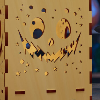 Intra απο ξύλο plywood 3mm-4mm πάχος - Halloween Night Lantern Laser Cut 02 Δίασταση 4x4 cm INTRAFABR-78854157 - Image 1