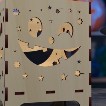 Intra απο ξύλο plywood 3mm-4mm πάχος - Halloween Night Lantern Cut Laser 03 Δίασταση 4x4 cm INTRAFABR-78854254 - Image 2