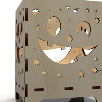 Intra απο ξύλο plywood 3mm-4mm πάχος - Halloween Night Lantern Cut Laser 03 Δίασταση 4x4 cm INTRAFABR-78854254 - Image 3