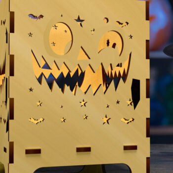 Intra απο ξύλο plywood 3mm-4mm πάχος - Halloween Night Lantern Laser Cut 05 Δίασταση 4x4 cm INTRAFABR-78854482 - Image 1