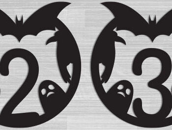 Intra απο ξύλο plywood 3mm-4mm πάχος - Σχέδιο με λέιζερ αποκριάτικων αριθμών Δίασταση 15x15 cm INTRAFABR-76934140 - Image 2