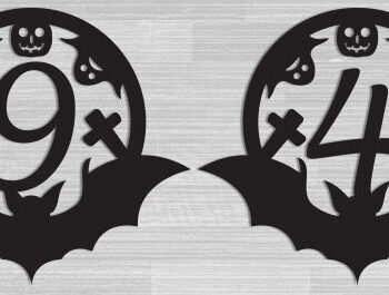 Intra απο ξύλο plywood 3mm-4mm πάχος - Σχέδιο με λέιζερ αποκριάτικων αριθμών Δίασταση 15x15 cm INTRAFABR-76934145 - Image 2