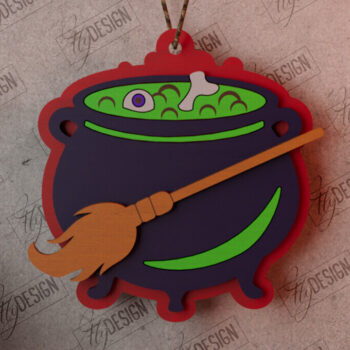 Intra απο ξύλο plywood 3mm-4mm πάχος - Πακέτο αποκριάτικων στολιδιών |Κρεμαστό | CNC Δίασταση 4x4 cm INTRAFABR-104784620 - Image 6