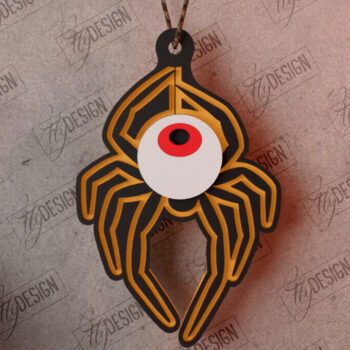 Intra απο ξύλο plywood 3mm-4mm πάχος - Πακέτο αποκριάτικων στολιδιών |Κρεμαστό | CNC Δίασταση 4x4 cm INTRAFABR-104784620 - Image 7