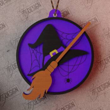 Intra απο ξύλο plywood 3mm-4mm πάχος - Πακέτο αποκριάτικων στολιδιών |Κρεμαστό | CNC Δίασταση 4x4 cm INTRAFABR-104784620 - Image 11