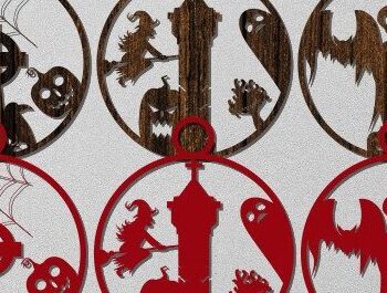 Intra απο ξύλο plywood 3mm-4mm πάχος - Αποκριάτικο στολίδι Laser Cut . Δίασταση 30x30 cm INTRAFABR-39378026 - Image 1