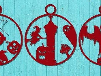 Intra απο ξύλο plywood 3mm-4mm πάχος - Αποκριάτικο στολίδι Laser Cut . Δίασταση 30x30 cm INTRAFABR-39378026 - Image 2