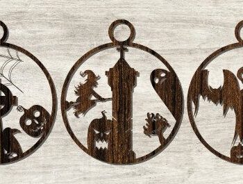 Intra απο ξύλο plywood 3mm-4mm πάχος - Αποκριάτικο στολίδι Laser Cut . Δίασταση 30x30 cm INTRAFABR-39378026 - Image 3