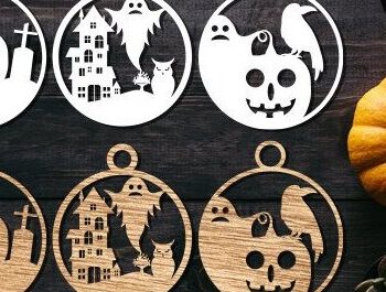 Intra απο ξύλο plywood 3mm-4mm πάχος - Αποκριάτικο στολίδι Laser Cut . Δίασταση 30x30 cm INTRAFABR-39378063 - Image 1