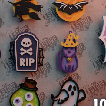 Intra απο ξύλο plywood 3mm-4mm πάχος - Πακέτο αποκριάτικων στολιδιών | Κοσμήματα|CNC Δίασταση 4x4 cm INTRAFABR-104366279 - Image 1