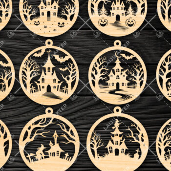 Intra απο ξύλο plywood 3mm-4mm πάχος - Πακέτο υ περικοπής  για αποκριάτικα στολίδια Δίασταση 6x6 cm INTRAFABR-106384429 - Image 1