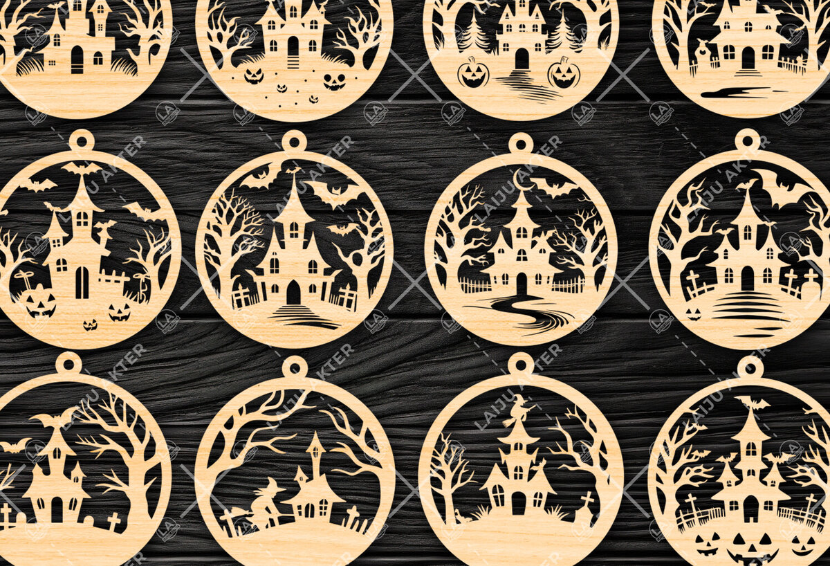 Intra απο ξύλο plywood 3mm-4mm πάχος - Πακέτο υ περικοπής  για αποκριάτικα στολίδια Δίασταση 6x6 cm INTRAFABR-106384429