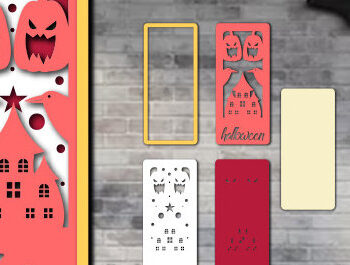 Intra απο ξύλο plywood 3mm-4mm πάχος - Σετ κιβωτίου σκιών για Halloween Papercut Δίασταση 25x25 cm INTRAFABR-80143748 - Image 6