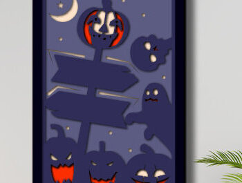 Intra απο ξύλο plywood 3mm-4mm πάχος - Σετ κιβωτίου σκιών για Halloween Papercut Δίασταση 25x25 cm INTRAFABR-80143748 - Image 10