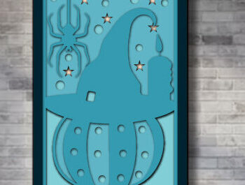 Intra απο ξύλο plywood 3mm-4mm πάχος - Σετ κιβωτίου σκιών για Halloween Papercut Δίασταση 25x25 cm INTRAFABR-80143748 - Image 13