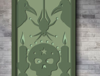 Intra απο ξύλο plywood 3mm-4mm πάχος - Σετ κιβωτίου σκιών για Halloween Papercut Δίασταση 25x25 cm INTRAFABR-80143748 - Image 17