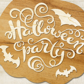 Intra απο ξύλο plywood 3mm-4mm πάχος - Διακόσμηση κολοκύθας για το Halloween Party Δίασταση 5x8 cm INTRAFABR-105522822 - Image 1