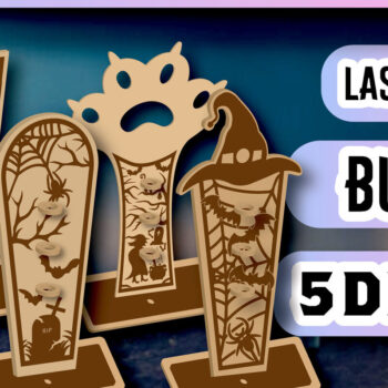 Intra απο ξύλο plywood 3mm-4mm πάχος - Πακέτο μολυβιού Halloween  Δίασταση 15x15 cm INTRAFABR-105071891 - Image 1