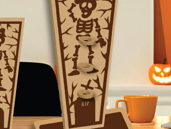 Intra απο ξύλο plywood 3mm-4mm πάχος - Πακέτο μολυβιού Halloween  Δίασταση 15x15 cm INTRAFABR-105071891 - Image 4