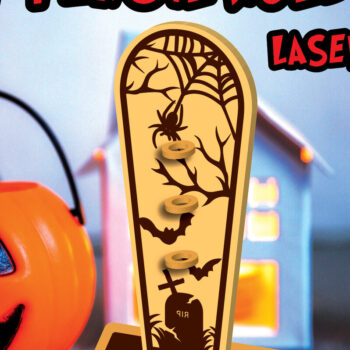 Intra απο ξύλο plywood 3mm-4mm πάχος - Μολυβοθήκη Halloween Δίασταση 15x15 cm INTRAFABR-104372962 - Image 1
