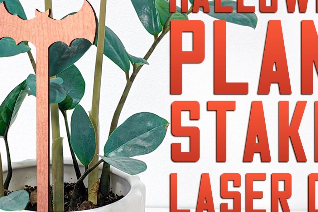 Intra απο ξύλο plywood 3mm-4mm πάχος - Halloween Plant Stakes Cut Laser  Δίασταση 15x15 cm INTRAFABR-75902607