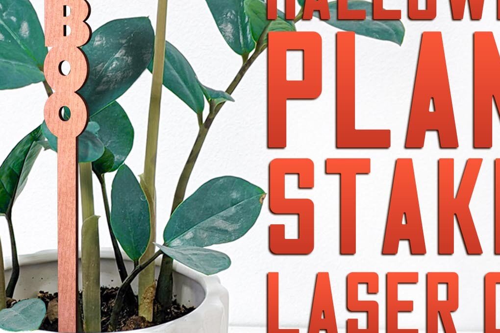 Intra απο ξύλο plywood 3mm-4mm πάχος - Halloween Plant Stakes Cut Laser  Δίασταση 15x15 cm INTRAFABR-75902668