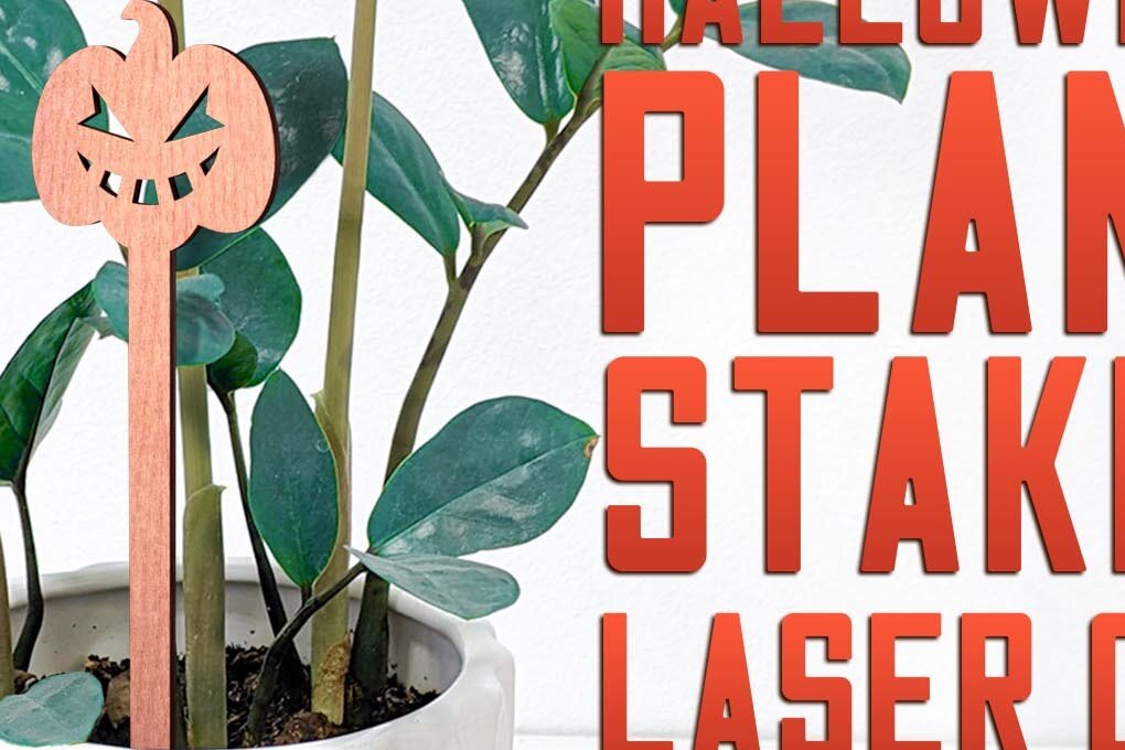 Intra απο ξύλο plywood 3mm-4mm πάχος - Halloween Plant Stakes Cut Laser  Δίασταση 15x15 cm INTRAFABR-75902703