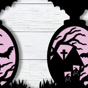 Intra απο ξύλο plywood 3mm-4mm πάχος - Πακέτο Bottles Potion Halloween Δίασταση 15x15 cm INTRAFABR-103370973 - Image 2