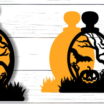 Intra απο ξύλο plywood 3mm-4mm πάχος - Πακέτο Bottles Potion Halloween Δίασταση 15x15 cm INTRAFABR-103370973 - Image 7