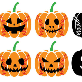 Intra απο ξύλο plywood 3mm-4mm πάχος - Halloween Pumpkin Baseball , Ψηφιακό Δίασταση 15x15 cm INTRAFABR-80540436 - Image 1