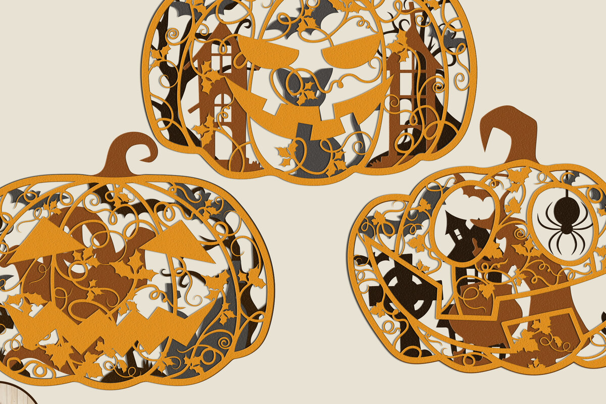 Intra απο ξύλο plywood 3mm-4mm πάχος - Πακέτο κολοκύθας Halloween  Δίασταση 19x12 cm INTRAFABR-14994293