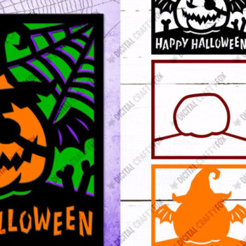 Intra απο ξύλο plywood 3mm-4mm πάχος - Σέικερ κομφετί για αποκριάτικες κάρτες κολοκύθας Δίασταση 7x7 cm INTRAFABR-80255137 - Image 2