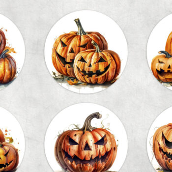 Intra απο ξύλο plywood 3mm-4mm πάχος - Εξάχνωση σκουλαρίκι κολοκύθας αποκριών Δίασταση 3x3 cm INTRAFABR-69627429 - Image 2