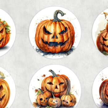 Intra απο ξύλο plywood 3mm-4mm πάχος - Εξάχνωση σκουλαρίκι κολοκύθας αποκριών Δίασταση 3x3 cm INTRAFABR-69627429 - Image 3