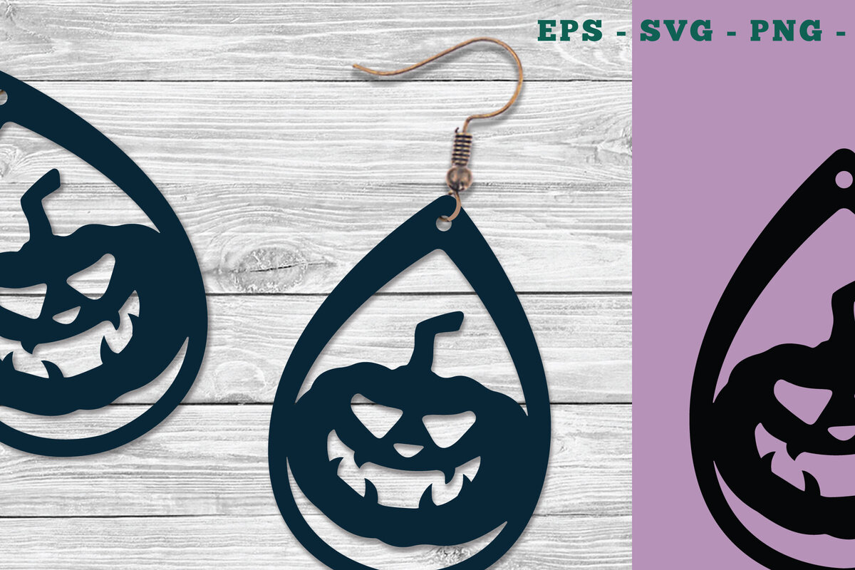 Intra απο ξύλο plywood 3mm-4mm πάχος - Σκουλαρίκια κολοκύθας Halloween Design  Δίασταση 3x3 cm INTRAFABR-111349657