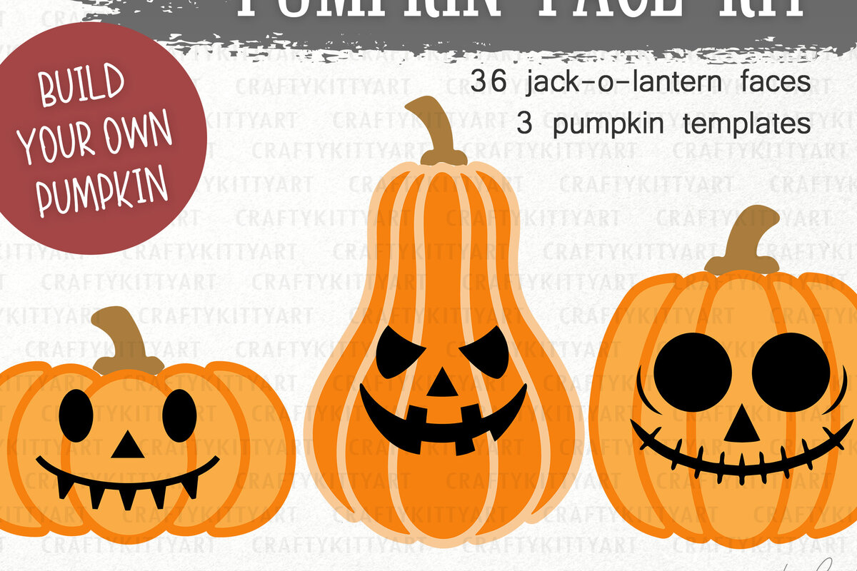 Intra απο ξύλο plywood 3mm-4mm πάχος - Πακέτο  για Halloween Pumpkin Faces Kit Δίασταση 15x15 cm INTRAFABR-107563370