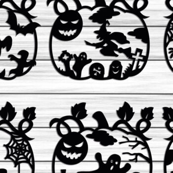 Intra απο ξύλο plywood 3mm-4mm πάχος - Διακόσμηση σπιτιού Halloween Pumpkin  Δίασταση 15x15 cm INTRAFABR-103581251 - Image 1