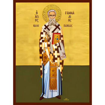 Εικόνα Ορθοδοξίας με περίγραμμα χρυσό σε ξύλο Φλαμουρίας  με  βάση Εικόνα ΑΓΙΟΣ ΓΕΝΝΑΔΙΟΣ, ΠΑΤΡΙΑΡΧΗΣ ΚΩΝΣΤΑΝΤΙΝΟΥΠΟΛΕΩΣ, ΟΛΟΣΩΜΟΣ Χειροποίητη Ελληνορθόδοξη εικόνα του Ιησού Χριστού, Κρεμαστή πλάκα βυζαντινής τέχνης, χριστιανική τέχνη Διάσταση 40x30 cm (10,2x7,9 ίντσες)  INTRAEK-1447757864973 - Image 1