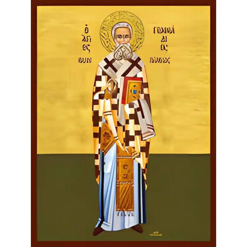 Εικόνα Ορθοδοξίας με περίγραμμα χρυσό σε ξύλο Φλαμουρίας  με  βάση Εικόνα ΑΓΙΟΣ ΓΕΝΝΑΔΙΟΣ, ΠΑΤΡΙΑΡΧΗΣ ΚΩΝΣΤΑΝΤΙΝΟΥΠΟΛΕΩΣ, ΟΛΟΣΩΜΟΣ Χειροποίητη Ελληνορθόδοξη εικόνα του Ιησού Χριστού, Κρεμαστή πλάκα βυζαντινής τέχνης, χριστιανική τέχνη Διάσταση 40x30 cm (10,2x7,9 ίντσες)  INTRAEK-1447757864973