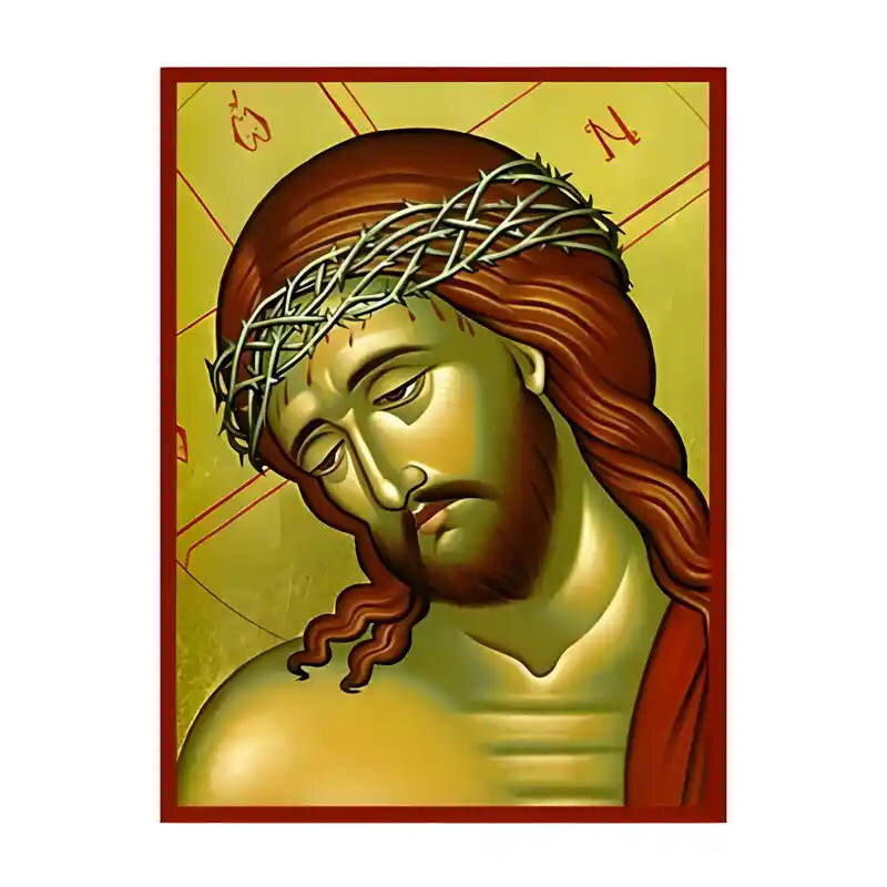 Εικόνα Ορθοδοξίας με περίγραμμα χρυσό σε ξύλο Φλαμουρίας  με  βάση Εικόνα Χριστός Νυμφίος Χειροποίητη Ελληνορθόδοξη , Κρεμαστή πλάκα βυζαντινής τέχνης, χριστιανική τέχνη Διάσταση 10x7 cm (3,9 x 2,8 ίντσες) INTRAEK-670743