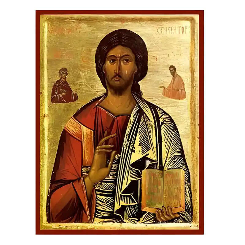 Εικόνα Ορθοδοξίας με περίγραμμα χρυσό σε ξύλο Φλαμουρίας  με  βάση Εικόνα Χριστός Παντοκράτωρ Χειροποίητη Ελληνορθόδοξη , Κρεμαστή πλάκα βυζαντινής τέχνης, χριστιανική τέχνη Διάσταση 10x7 cm (3,9 x 2,8 ίντσες) INTRAEK-670735