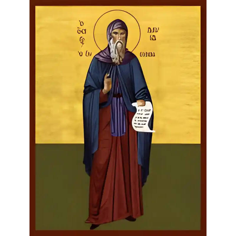 Εικόνα Ορθοδοξίας με περίγραμμα χρυσό σε ξύλο Φλαμουρίας  με  βάση Εικόνα ΑΓΙΟΣ ΔΑΥΙΔ, ΕΥΒΟΙΑΣ, ΟΛΟΣΩΜΟΣ Χειροποίητη Ελληνορθόδοξη εικόνα του Ιησού Χριστού, Κρεμαστή πλάκα βυζαντινής τέχνης, χριστιανική τέχνη Διάσταση 40x30 cm (10,2x7,9 ίντσες)  INTRAEK-1447757864917