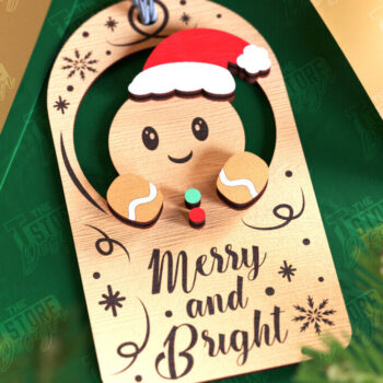 Intra απο ξύλο plywood Χρώμα wenge 3mm-4mm πάχος - Χριστουγεννιάτικη ετικέτα | Ετικέτα δώρου | Διακοπές |CNC Δίασταση 15x15 cm INTRAFABR-101185632 - Image 1