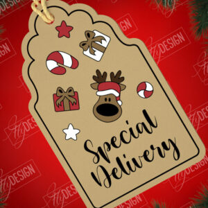 Intra απο ξύλο plywood  Χρώμα wenge 3mm-4mm πάχος - Χριστουγεννιάτικη ετικέτα | Ετικέτες δώρων | Δώρο Χριστουγέννων Δίασταση 15x15 cm INTRAFABR-103853737