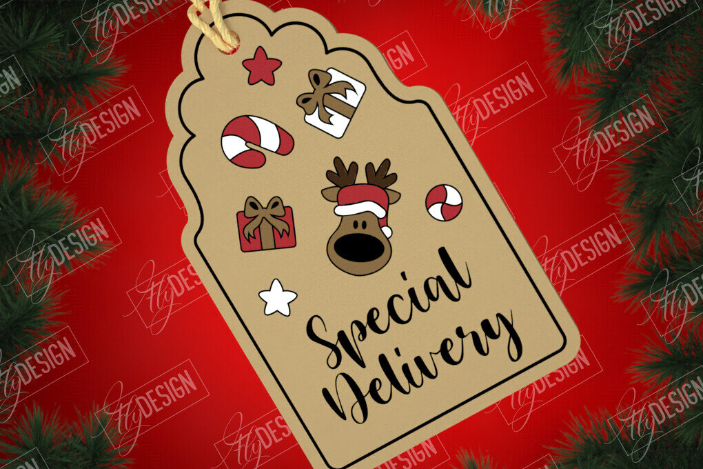 Intra απο ξύλο plywood  Χρώμα wenge 3mm-4mm πάχος - Χριστουγεννιάτικη ετικέτα | Ετικέτες δώρων | Δώρο Χριστουγέννων Δίασταση 15x15 cm INTRAFABR-103853737