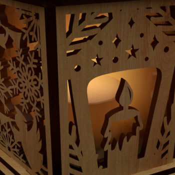 Intra απο ξύλο plywood  Χρώμα wenge 3mm-4mm πάχος - Πρότυπα χριστουγεννιάτικου φωτός τσαγιού Δίασταση 4x4 cm INTRAFABR-111317564 - Image 6