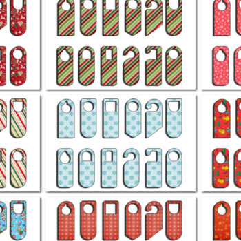 Intra απο ξύλο plywood  Χρώμα wenge 3mm-4mm πάχος - Πρότυπο κρεμάστρες πόρτας με θέμα τα Χριστούγεννα Δίασταση 30x20 cm INTRAFABR-111315557 - Image 1